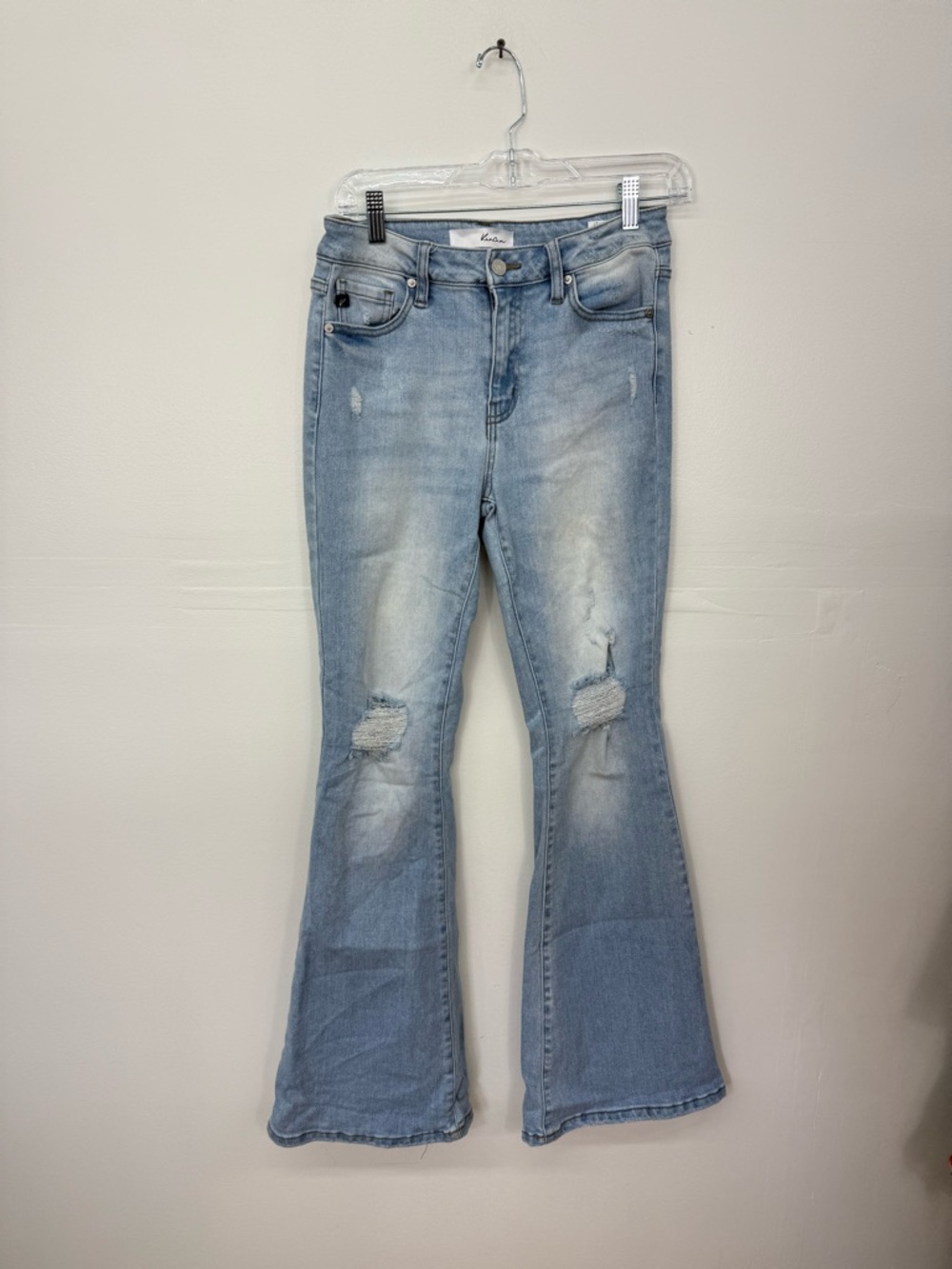 KanCan Light Blue Distressed Flare Jeans Z22